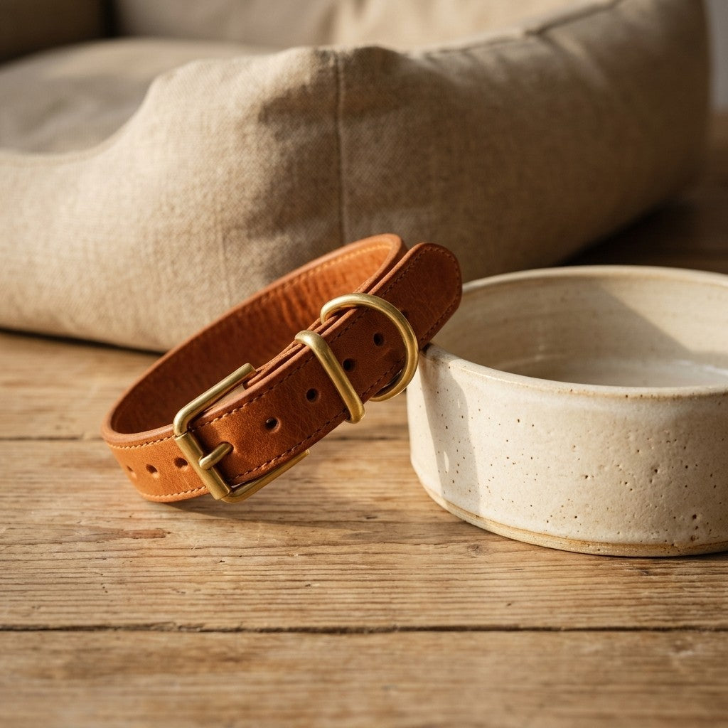 Handcrafted Pet Accessories: Leather, Brass and Ceramic That Last