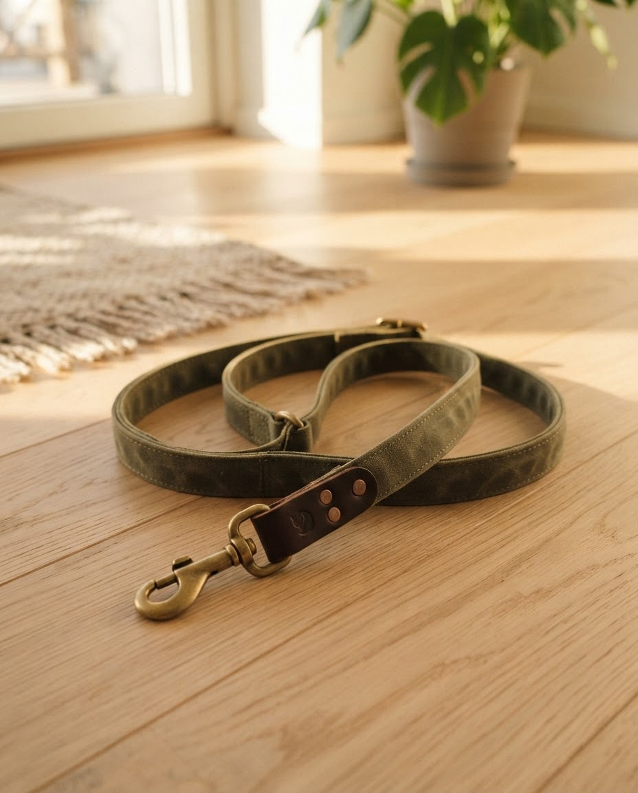 Waxed Canvas Dog Leash