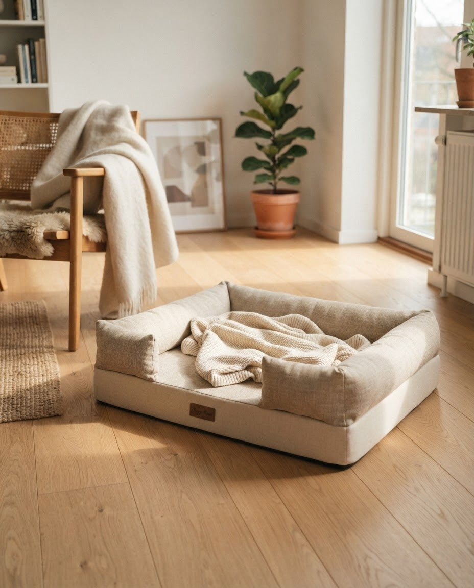 Canvas Pet Bed with Memory Foam